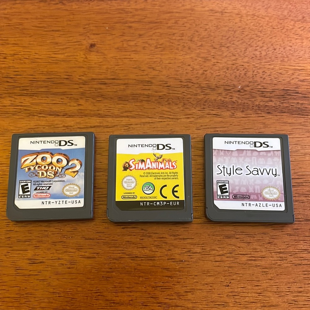 Zoo Tycoon 2, SimAnimals, Style Savvy - Nintendo DS